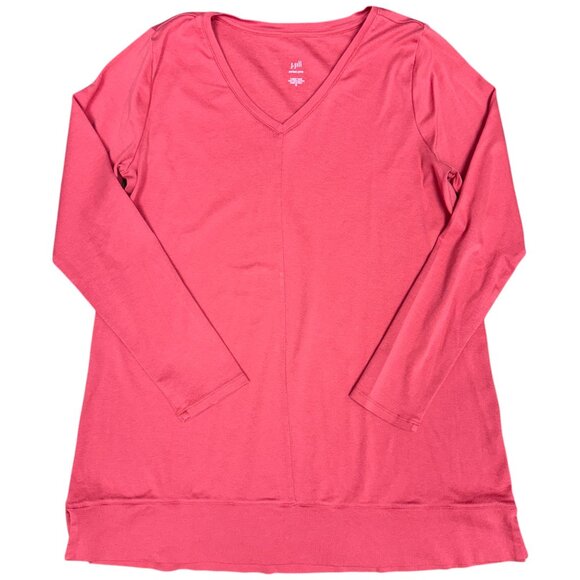 Women's J. JILL Perfect Pima‎ Cotton V Neck Tunic- Size Medium - Picture 2 of 8